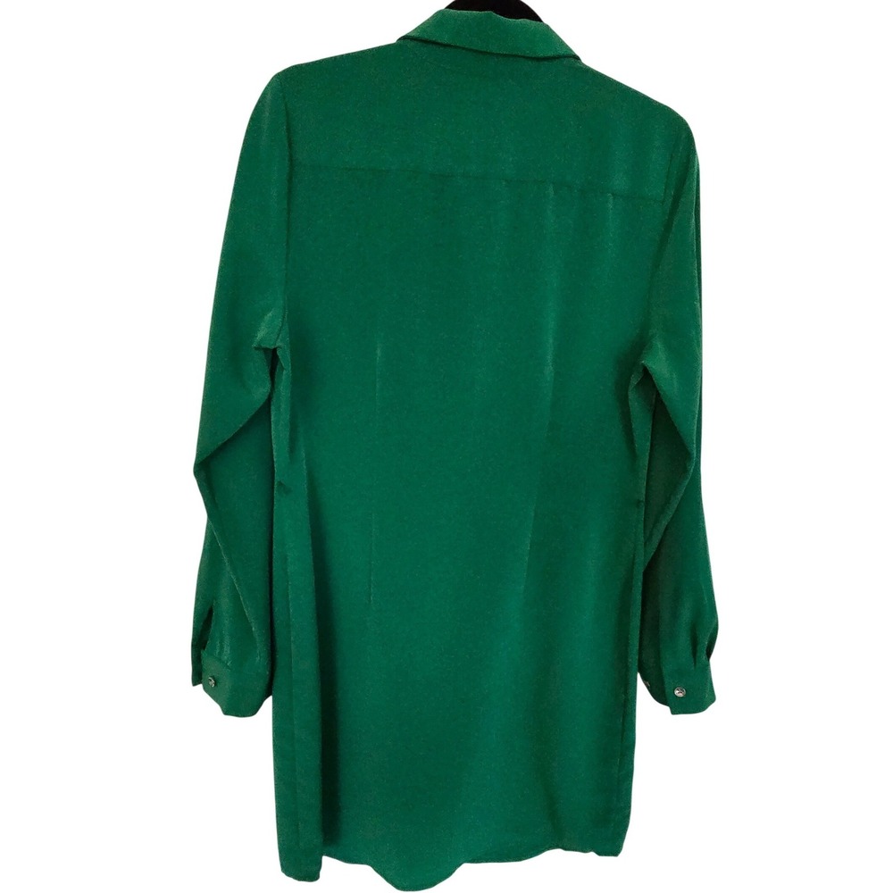 The Limited Green Shirt Dress Size M Button Front Long Sleeve‎ Tunic - Picture 4 of 10